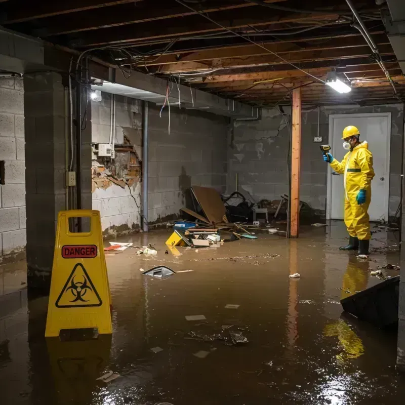 Flooded Basement Electrical Hazard in Dinuba, CA Property